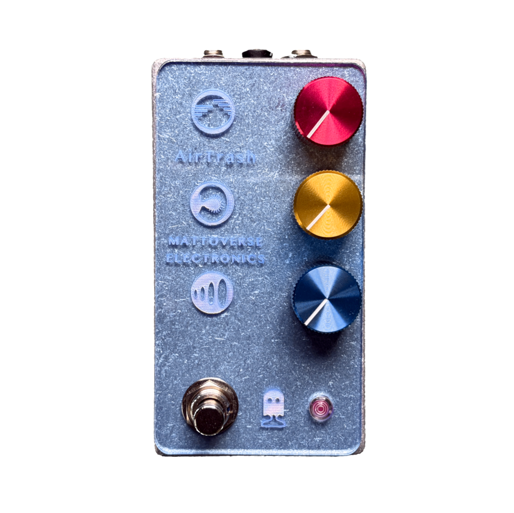 Mattoverse AirTrash - Engraved Transparent Blue Acrylic Faceplate (Pink LED)